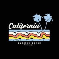 California illustration typography. perfect for t shirt design vector