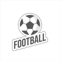 diseño de deporte de logotipo de fútbol simple vector