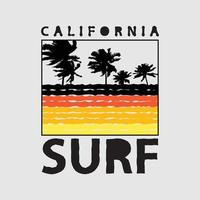 California illustration typography. perfect for t shirt design vector