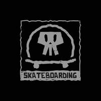 Skateboard illustration typography. perfect for t shirt design vector