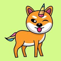 ilustración vectorial de lindo perro shiba animal premium vector