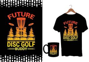 diseño de camisetas de vector de golf de disco