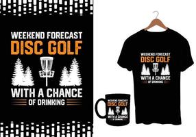 Weekend forecast disc golf vector