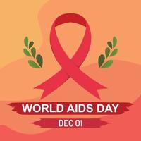 world hiv aids day poster logo template vector illustration EPS10