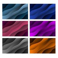 Set of Abstract wave background for poster, flyer etc vector