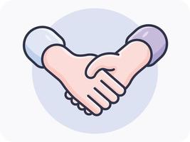 Hand gestures, Shaking hands with other people to say hello or goodbye,  Handshake, vector design and isolated background.