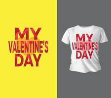 Happy Valentines Day typography  with handwritten calligraphy text, Vector Illustration, T shirt design.