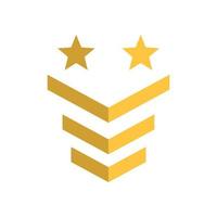 Military rank icon symbol design templates vector