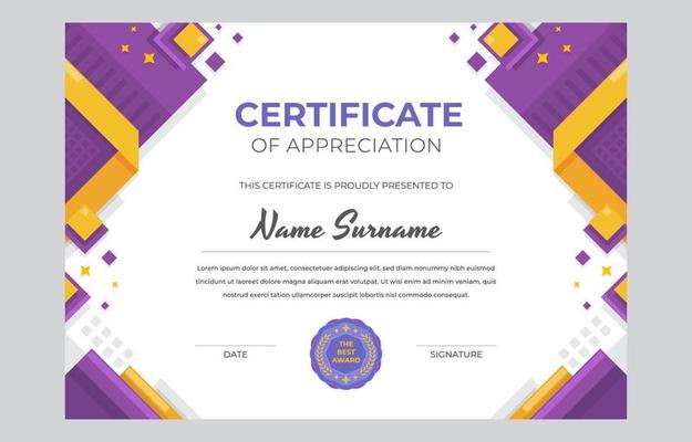 Flat Modern Certificate Concept