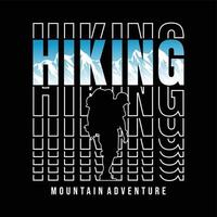 Hiking mountain adventure graphic t shirt vector illustration