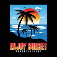 California beach t-shirt design vector illustration