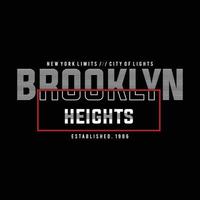 diseño gráfico de camiseta de brooklyn nueva york vector