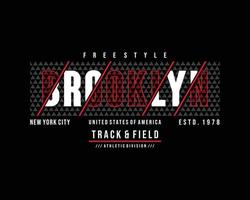 New york brooklyn athletic sport typography for t-shirt print and other uses vector