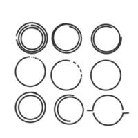 hand drawn doodle circle object illustration vector