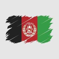 pincel de bandera de afganistán vector