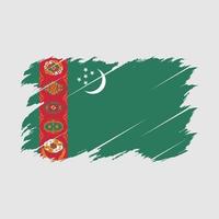 cepillo de bandera de turkmenistán vector