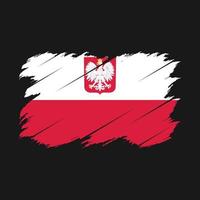 pincel de bandera de polonia vector