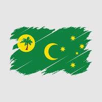 cepillo de bandera de las islas cocos vector