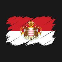 Monaco Flag Brush vector