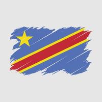 Republic Congo Flag Brush vector