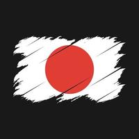 cepillo de bandera de japón vector