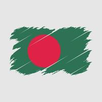 cepillo de bandera de bangladesh vector