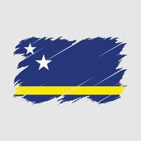 Curacao Flag Brush vector