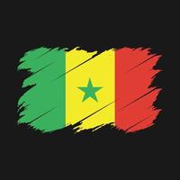 cepillo de la bandera de senegal vector