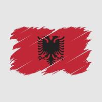 pincel de bandera de albania vector