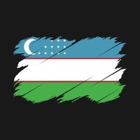 Uzbekistan Flag Brush vector