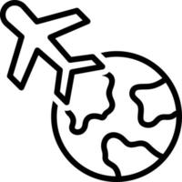 line icon for abroad vector