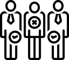 line icon for discrimination vector
