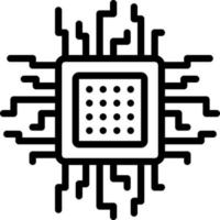 line icon for processor vector