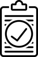 line icon for checked vector