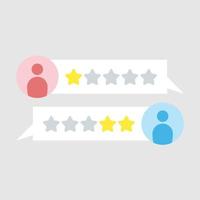 Bad customer testimonial review with low star rating vector