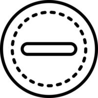 line icon for negative vector