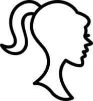 line icon for barbie vector