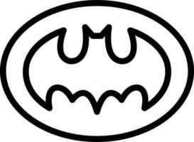line icon for bat vector