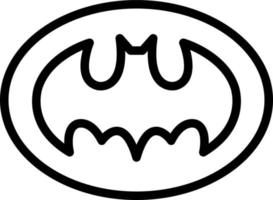 line icon for bat vector