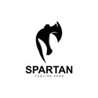 Spartan Logo, War Helmet Suit Vector, Barbarian Armor Icon, Viking, Gym Fit Design, Fitness vector