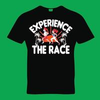 EXPERIENCE THE RACE T SHIRT DESIGN vector