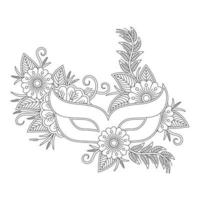 Mardi Gras Coloring Pages for doodle style with Mehendi Floral vector