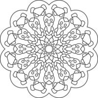 Mandala Coloring Page Graphic vector
