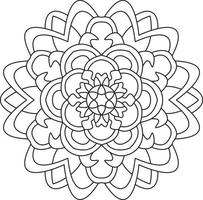 Mandala Coloring Page Graphic vector