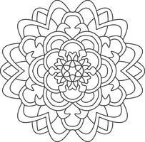 Mandala Coloring Page Graphic vector