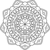 Mandala Coloring Page Graphic vector