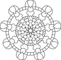 Mandala Coloring Page Graphic vector