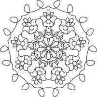 Mandala Coloring Page Graphic vector