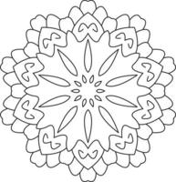 Mandala Coloring Page Graphic vector