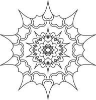 Mandala Coloring Page Graphic vector